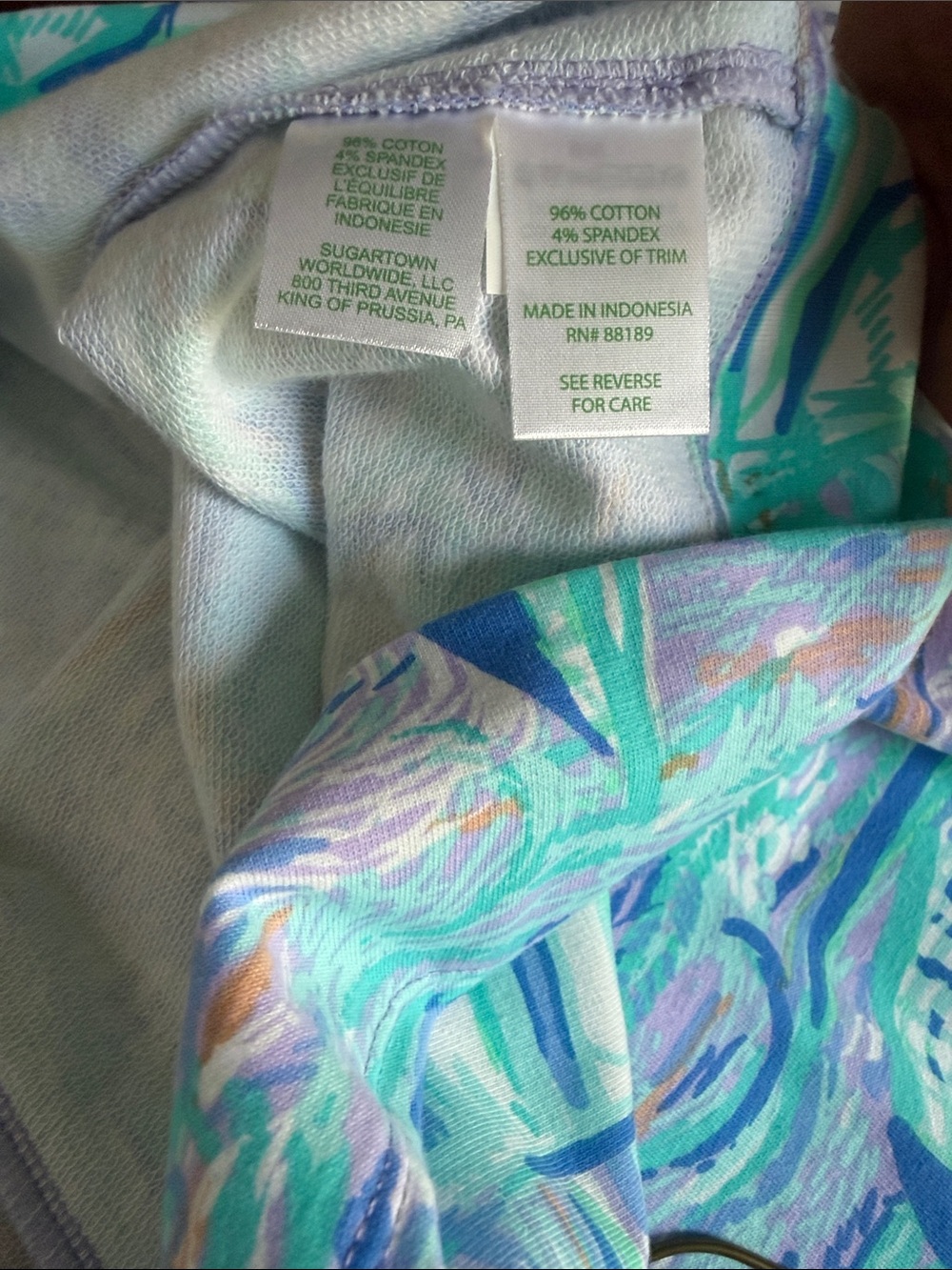 Lilly Pulitzer NWT M nautical Shift Dress in Aqua, Lavender & Teal - Picture 9 of 9
